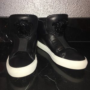 Versace Leather Hightop Sneaker
